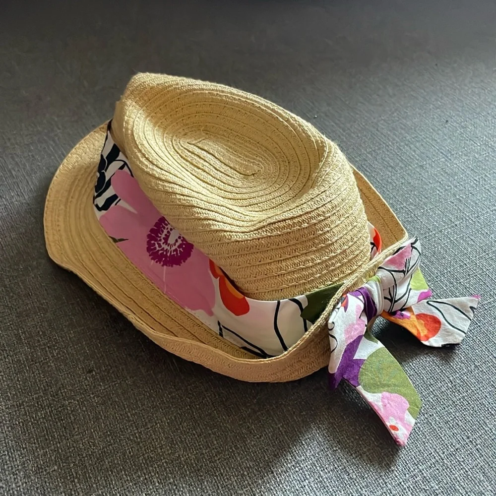 Gymboree Straw Floral with bow hat